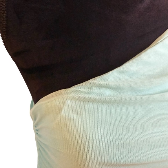 ANRABESS Asymmetrical Blue One-Shoulder Ruched Bodycon Mini Dress - Picture 8 of 12